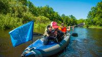 Protest against E40 waterway