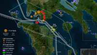 Map showing threats of oil and gas infrastructure to Verde Island Passage