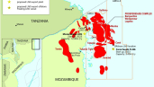 Overview and location of Mozambique LNG Project
