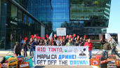 Campaign protest against Rio Tinto's proposed Jadar mine in Serbia, April 2011