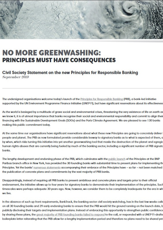 No More Greenwashing
