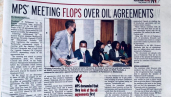 MPs' Meeting Flops over Oil Agreements
