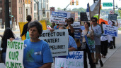 February 2017 protest against Mountain Valley Pipeline in Pearisburg, Virginia